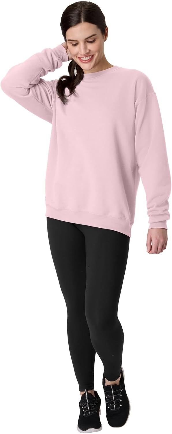 image:imageHanes Mens Sweatshirt EcoSmart Fleece Crewneck Sweatshirt Big amp Tall Available 1 or 2PackPale Pink