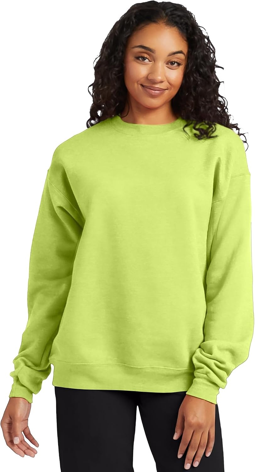 image:imageHanes Mens Sweatshirt EcoSmart Fleece Crewneck Sweatshirt Big amp Tall Available 1 or 2PackSafety Green 1 Pack