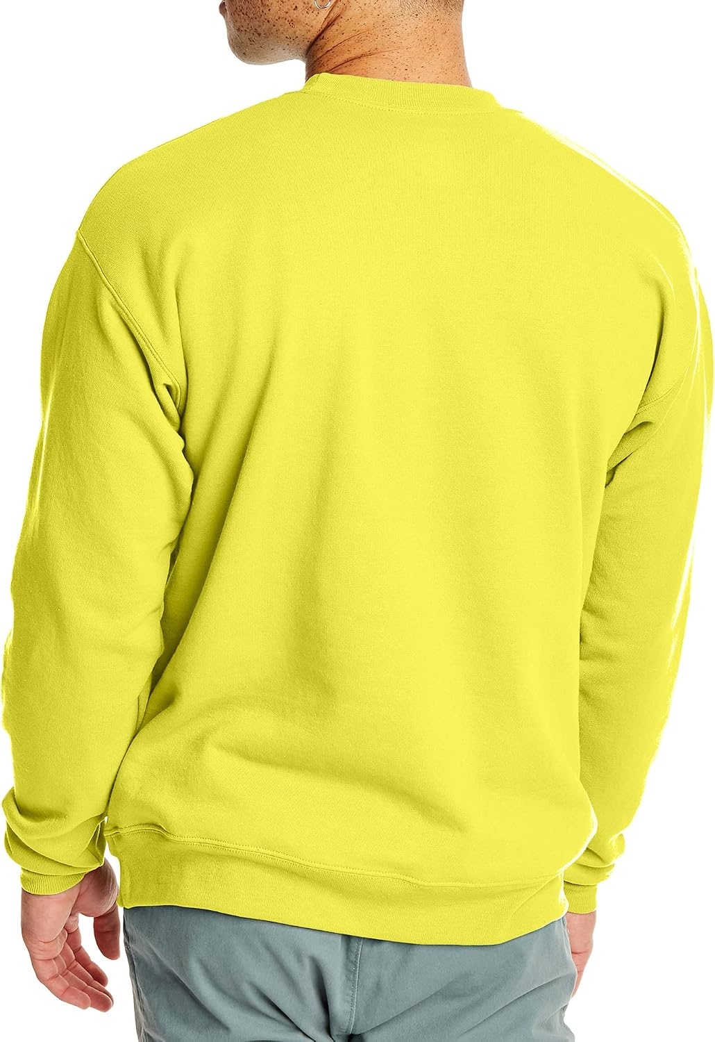 image:imageHanes Mens Sweatshirt EcoSmart Fleece Crewneck Sweatshirt Big amp Tall Available 1 or 2PackSafety Green 1 Pack