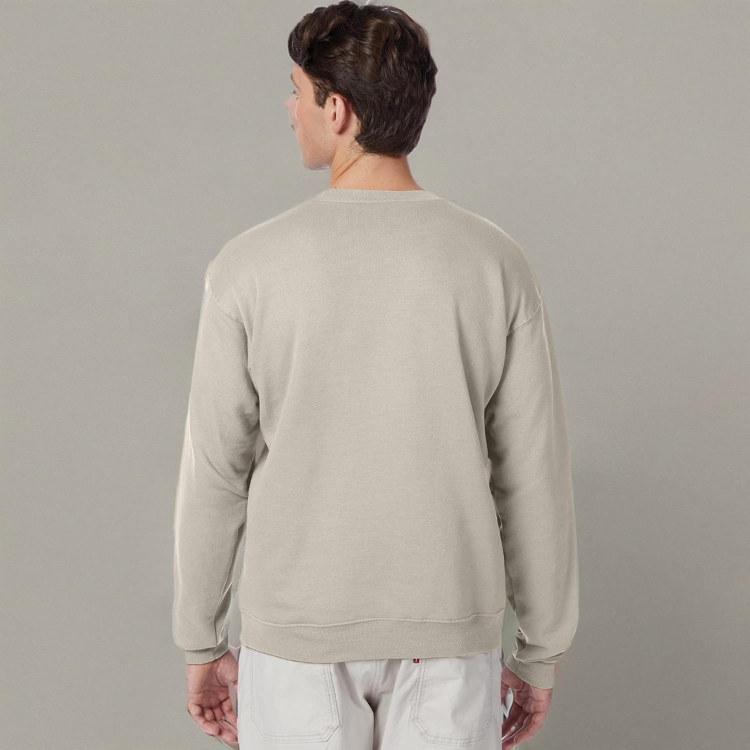 image:imageHanes Mens Sweatshirt EcoSmart Fleece Crewneck Sweatshirt Big amp Tall Available 1 or 2PackSand