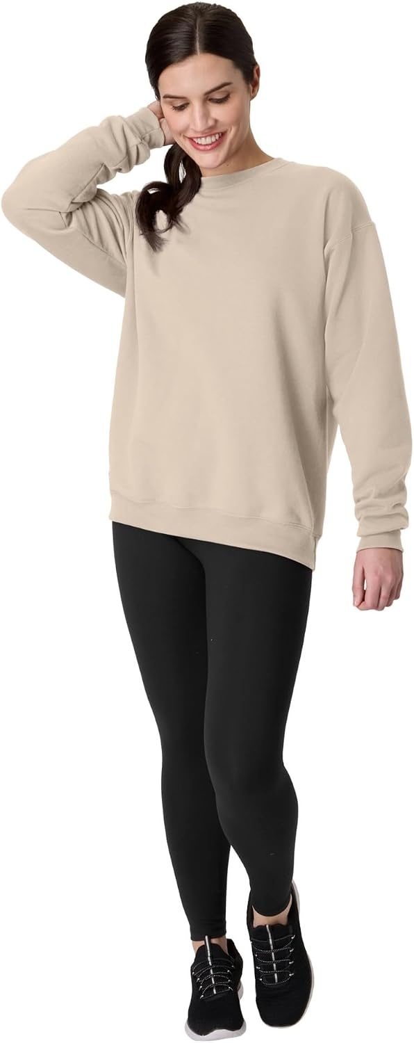 image:imageHanes Mens Sweatshirt EcoSmart Fleece Crewneck Sweatshirt Big amp Tall Available 1 or 2PackSand