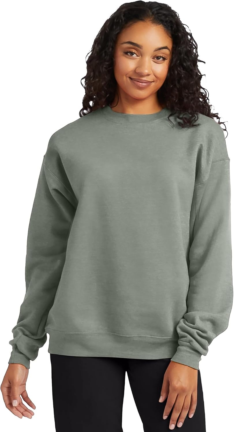 image:imageHanes Mens Sweatshirt EcoSmart Fleece Crewneck Sweatshirt Big amp Tall Available 1 or 2PackStonewashed Green 1 Pack
