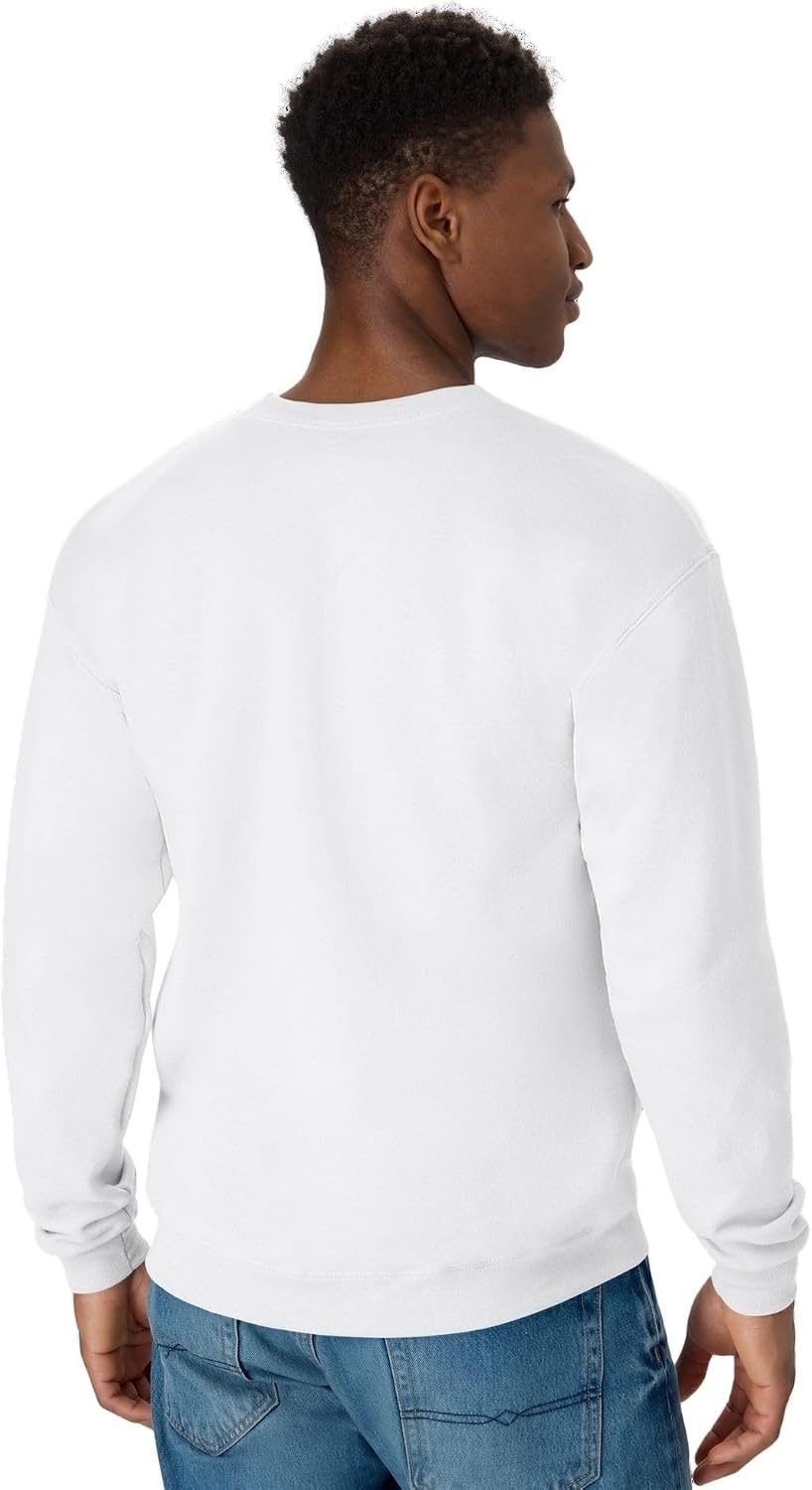 image:imageHanes Mens Sweatshirt EcoSmart Fleece Crewneck Sweatshirt Big amp Tall Available 1 or 2PackWhite