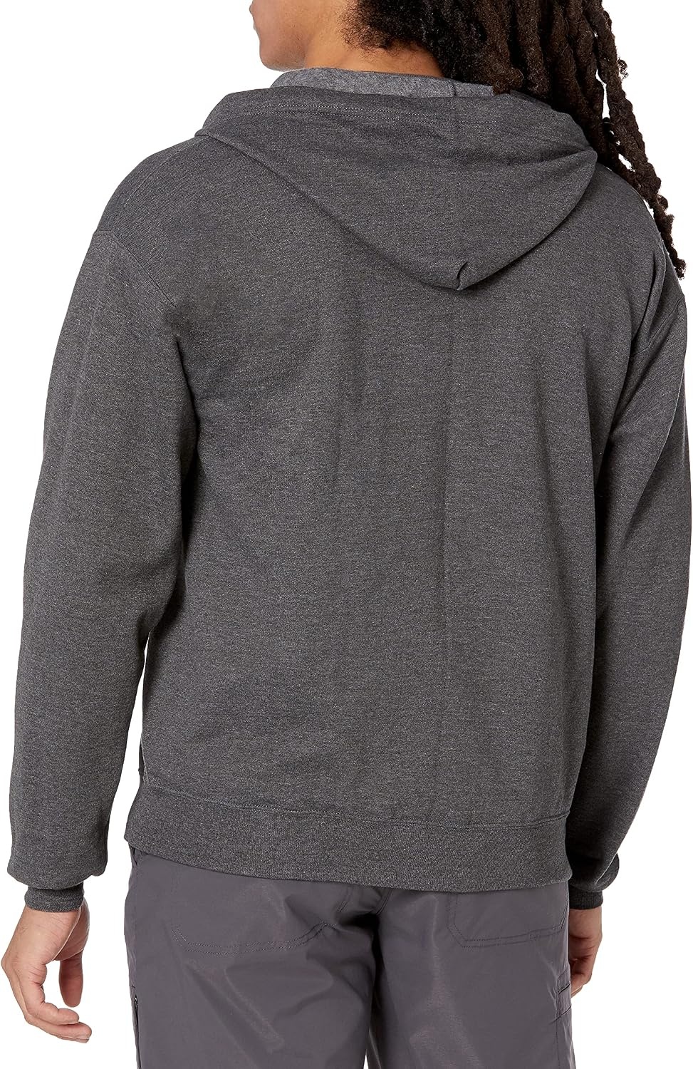 image:imageHanes Mens Zipup Hoodie Ecosmart Fleece Fullzip Hoodie for Men Hooded SweatshirtCharcoal Heather