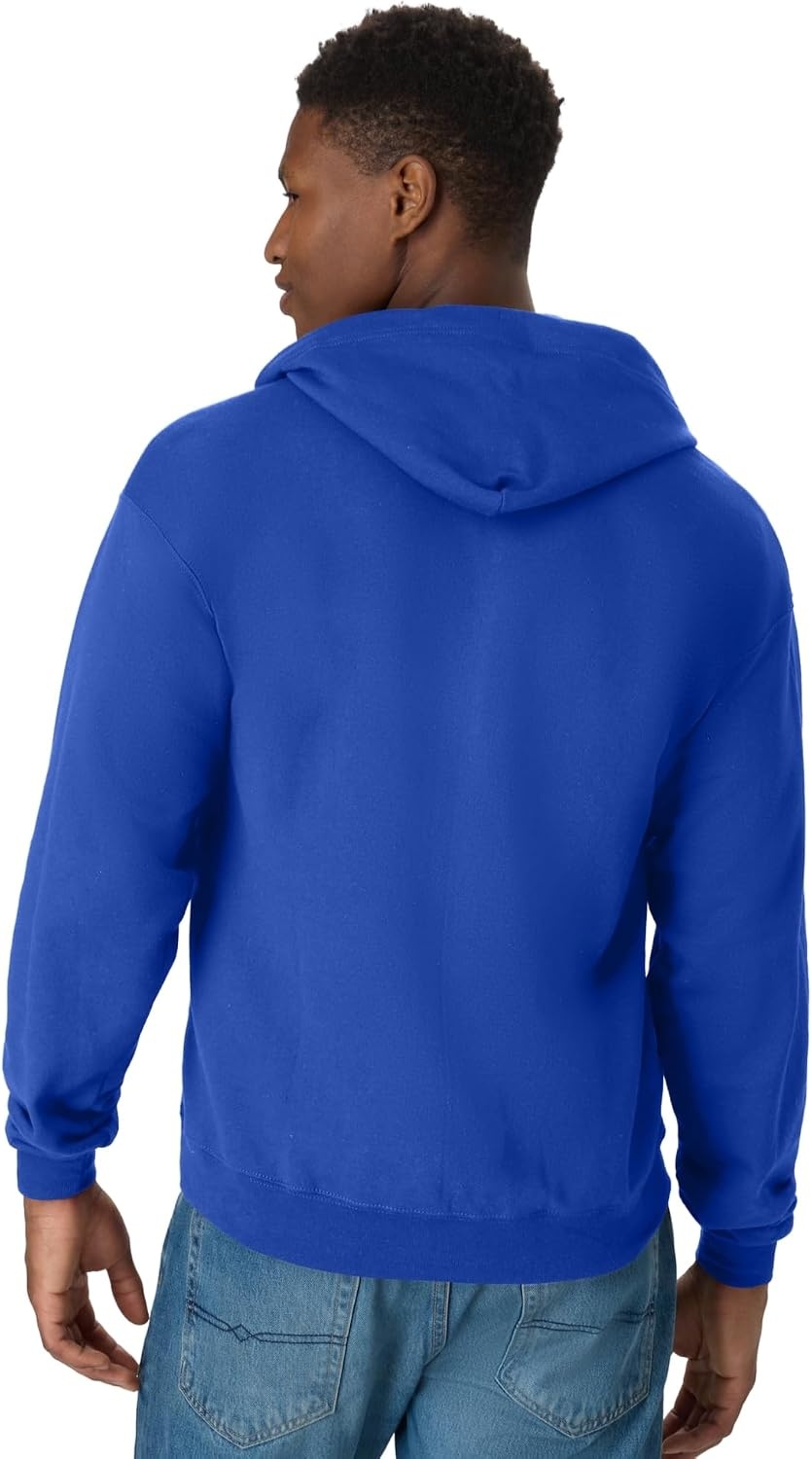 image:imageHanes Mens Zipup Hoodie Ecosmart Fleece Fullzip Hoodie for Men Hooded SweatshirtDeep Royal