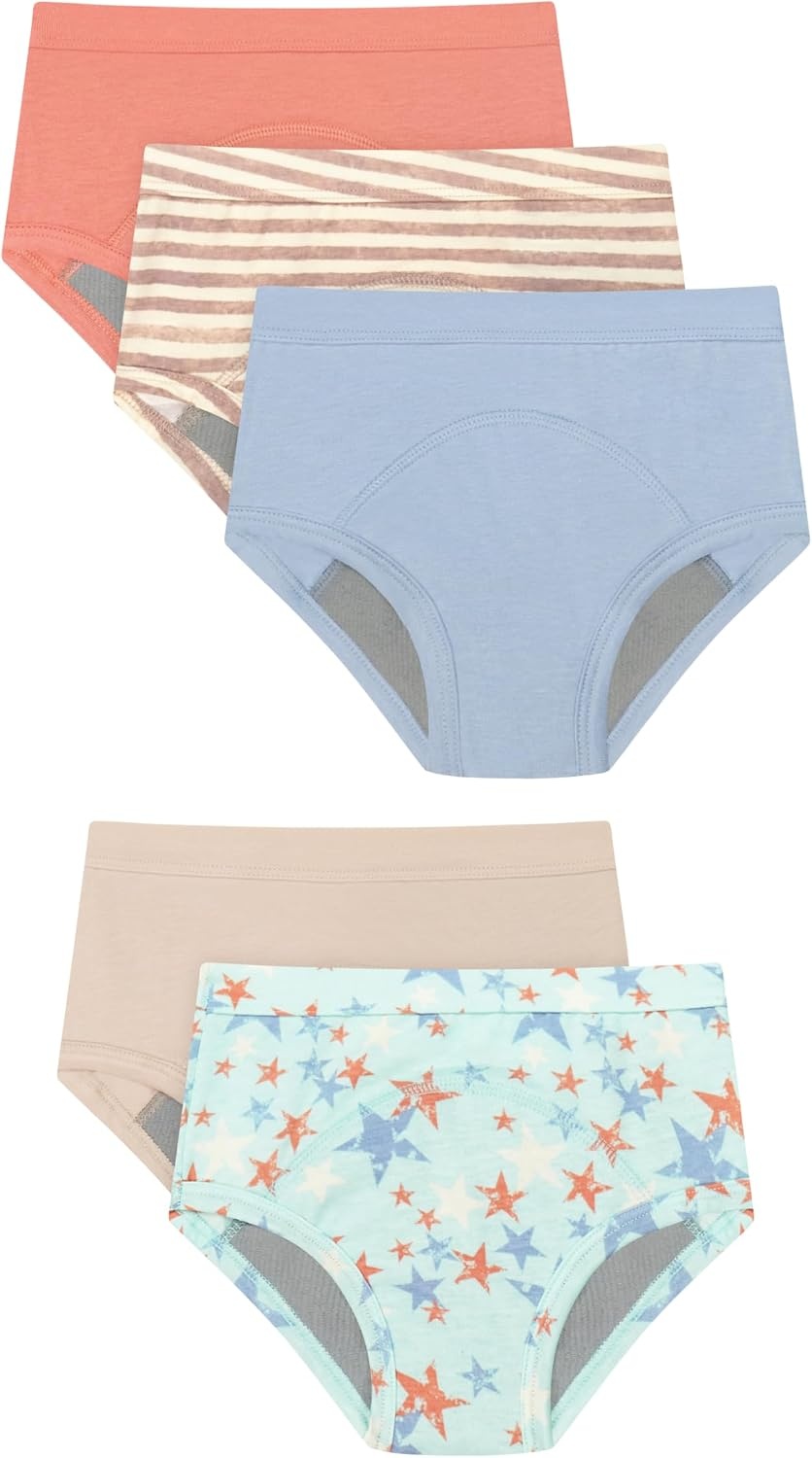 image:imageHanes Toddler Girls Potty Trainer Brief MoistureWicking Panty Odor Protection Potty Trainer Underwear 6PackTan Heavy Leaks 5 Pack