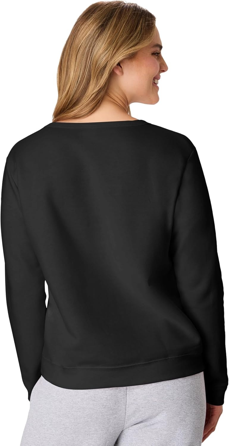 image:imageHanes Womens EcoSmart Fleece Sweatshirt for Women Soft Midweight FullZip Hoodie Sweatshirt or 14 ZipEbony