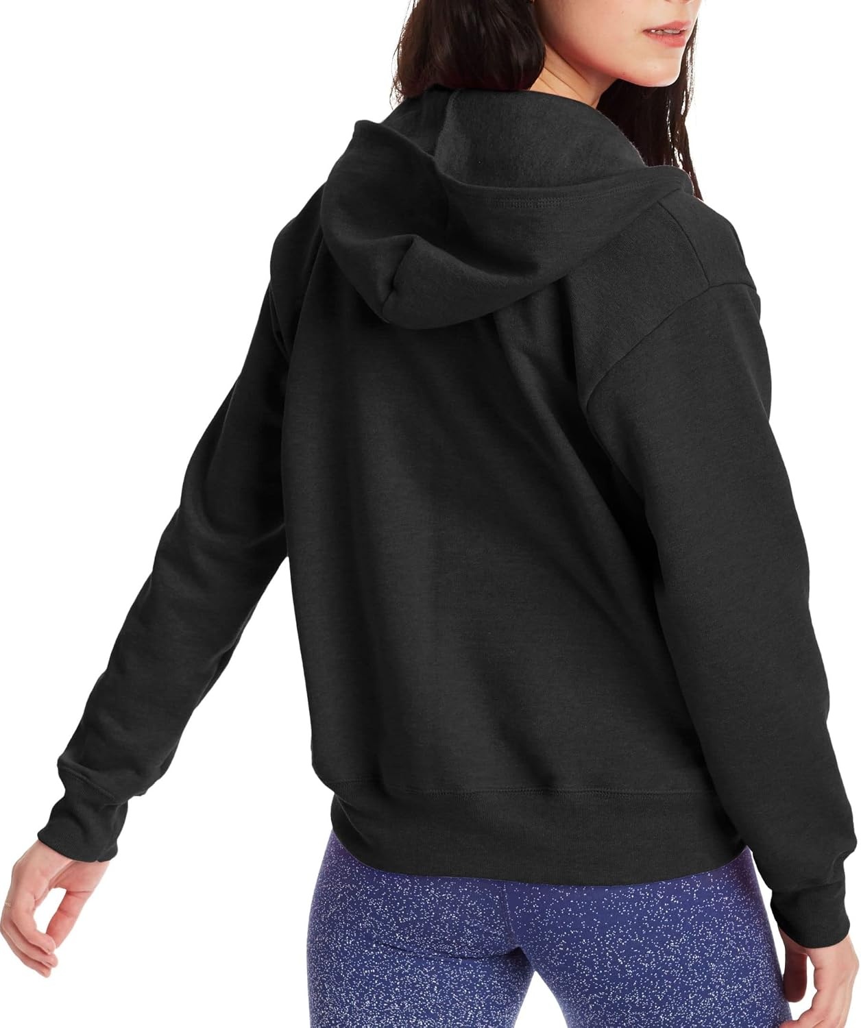 image:imageHanes Womens EcoSmart Fleece Sweatshirt for Women Soft Midweight FullZip Hoodie Sweatshirt or 14 ZipEbony
