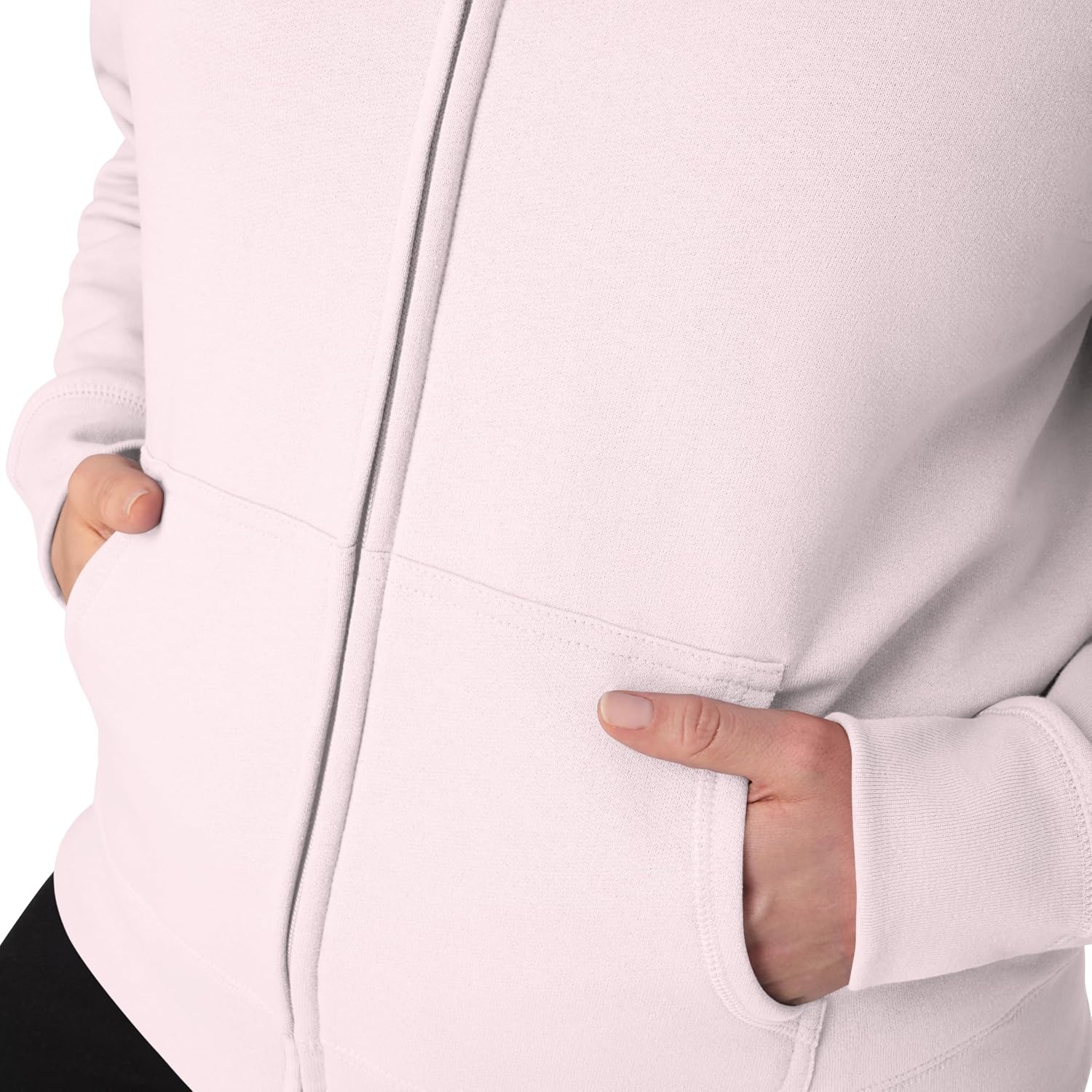 image:imageHanes Womens EcoSmart Fleece Sweatshirt for Women Soft Midweight FullZip Hoodie Sweatshirt or 14 ZipPale Pink