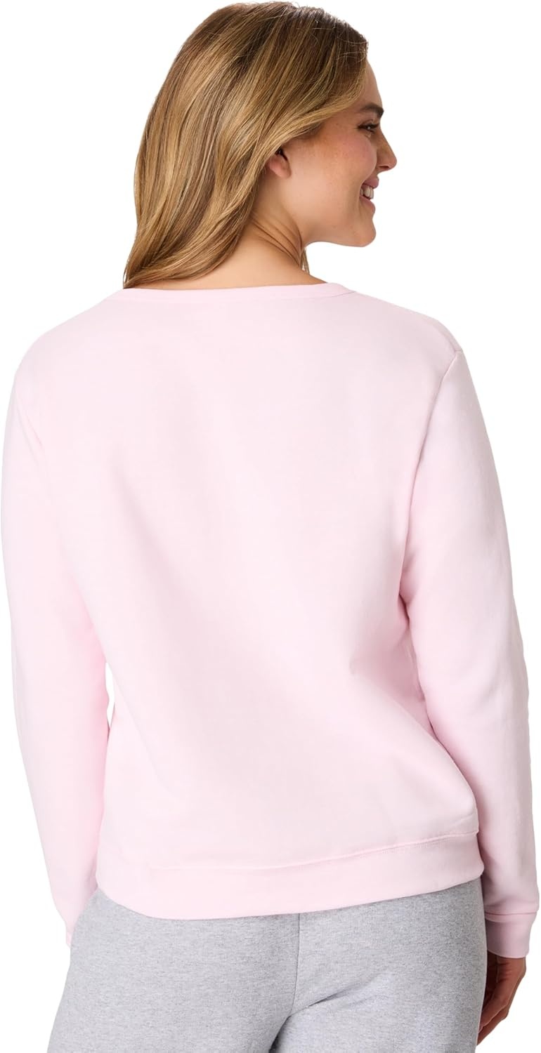 image:imageHanes Womens EcoSmart Fleece Sweatshirt for Women Soft Midweight FullZip Hoodie Sweatshirt or 14 ZipPale Pink