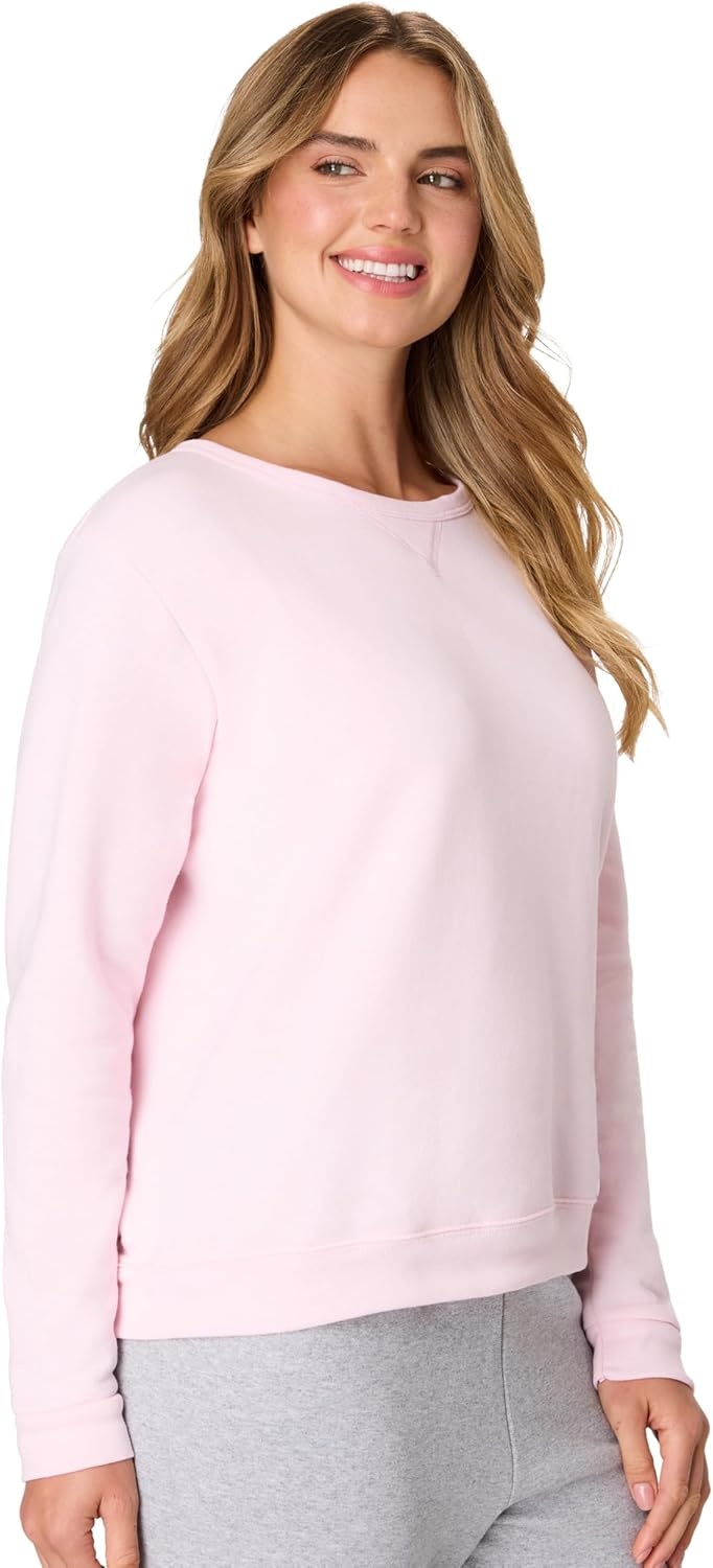 image:imageHanes Womens EcoSmart Fleece Sweatshirt for Women Soft Midweight FullZip Hoodie Sweatshirt or 14 ZipPale Pink
