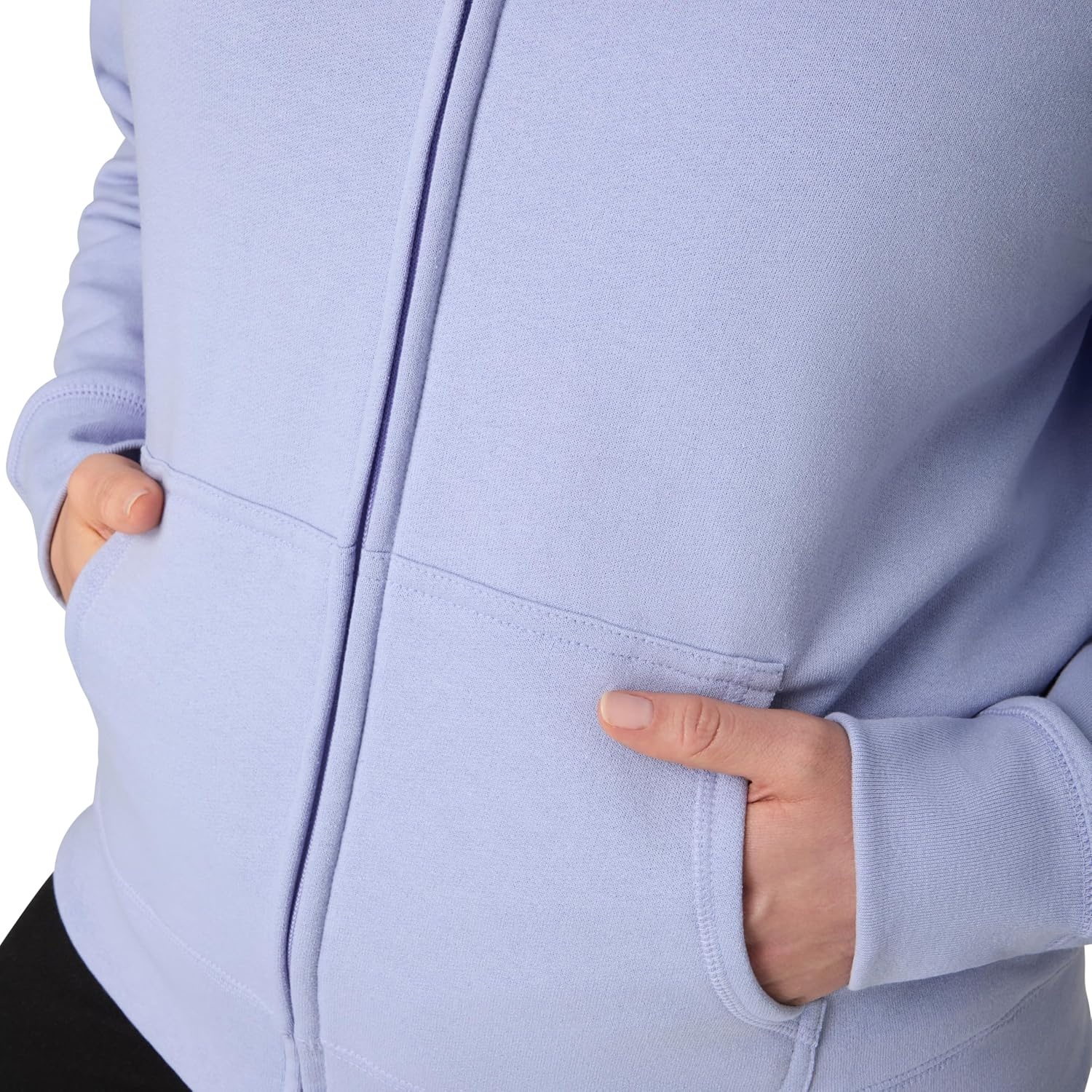 image:imageHanes Womens EcoSmart Fleece Sweatshirt for Women Soft Midweight FullZip Hoodie Sweatshirt or 14 ZipPeri Blue