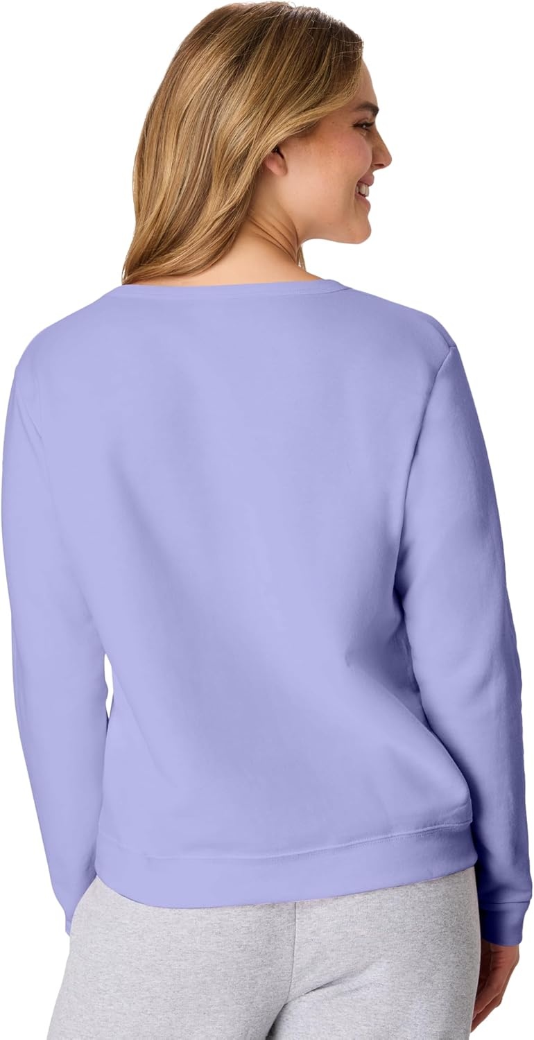 image:imageHanes Womens EcoSmart Fleece Sweatshirt for Women Soft Midweight FullZip Hoodie Sweatshirt or 14 ZipPeri Blue