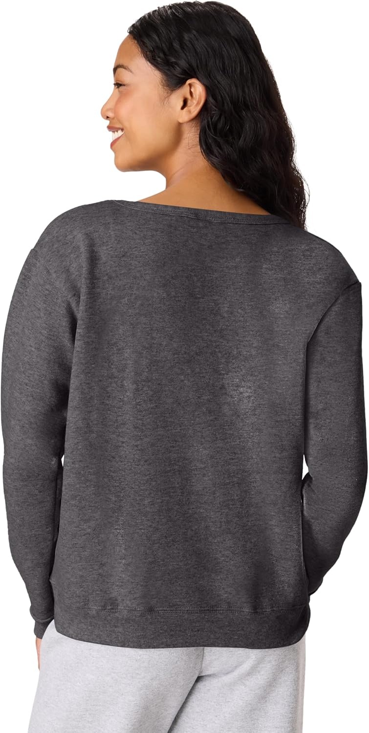image:imageHanes Womens EcoSmart Fleece Sweatshirt for Women Soft Midweight FullZip Hoodie Sweatshirt or 14 ZipSlate Heather
