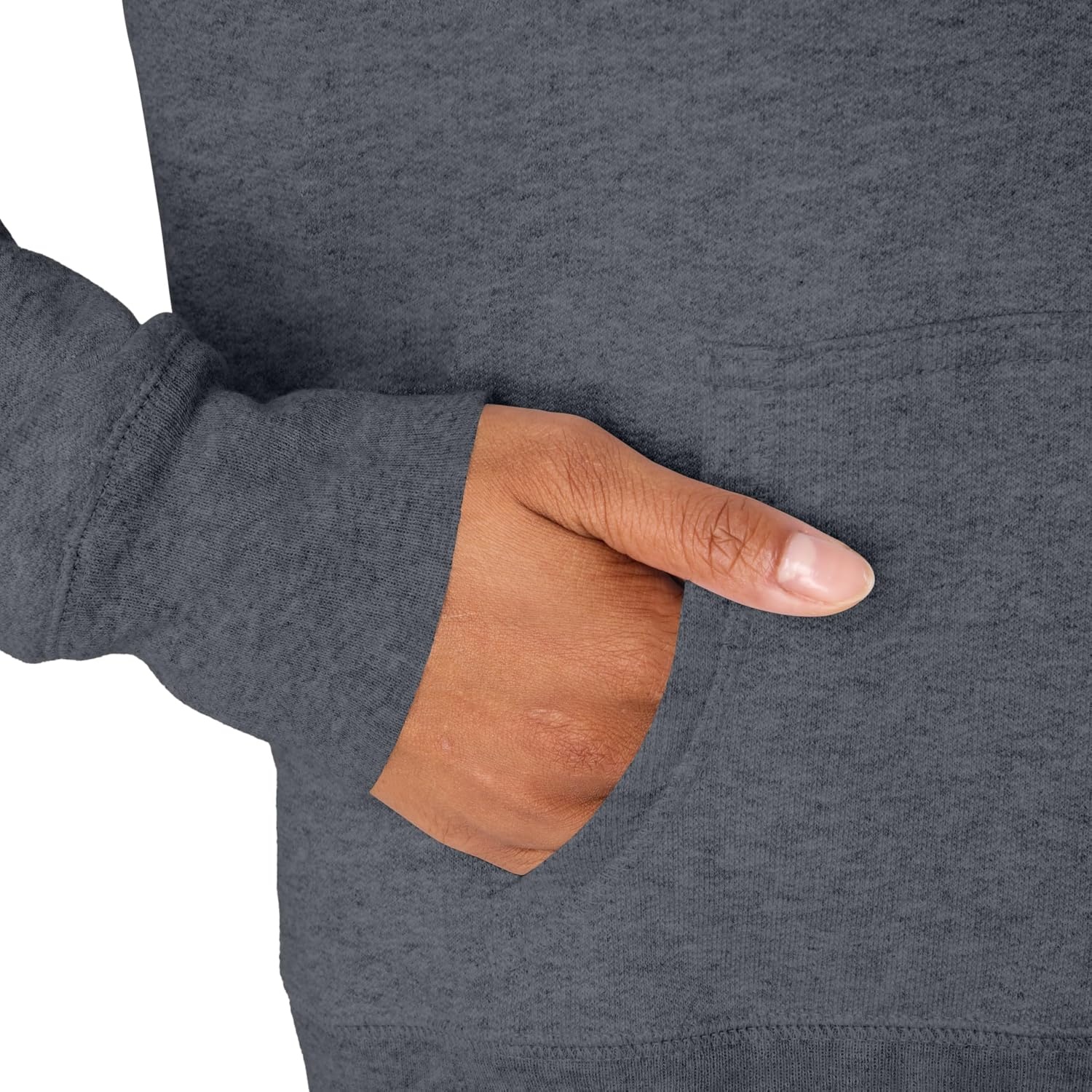 image:imageHanes Womens EcoSmart Fleece Sweatshirt for Women Soft Midweight FullZip Hoodie Sweatshirt or 14 ZipSlate Heather