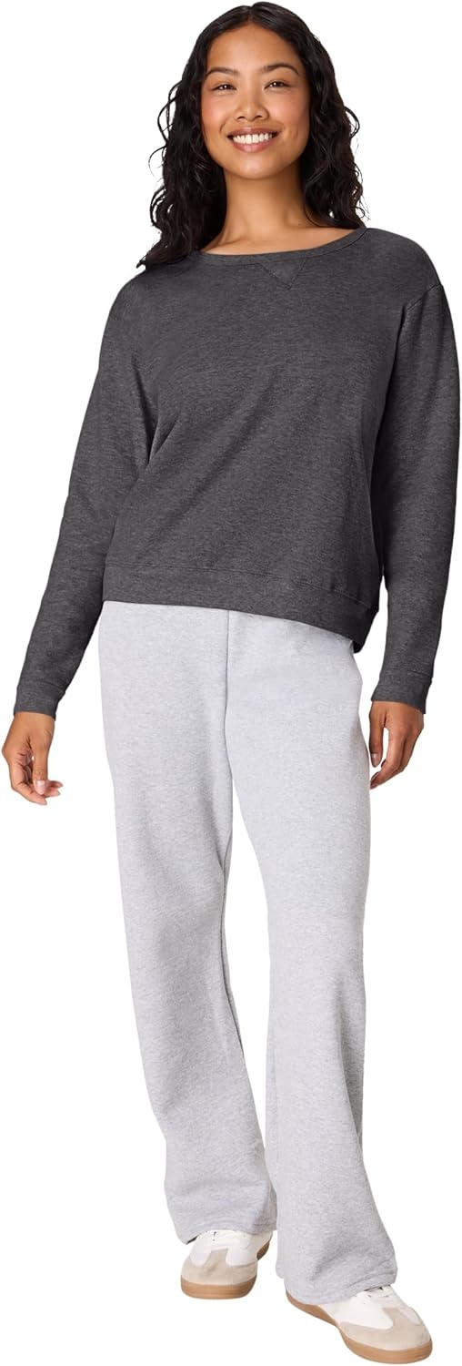 image:imageHanes Womens EcoSmart Fleece Sweatshirt for Women Soft Midweight FullZip Hoodie Sweatshirt or 14 ZipSlate Heather