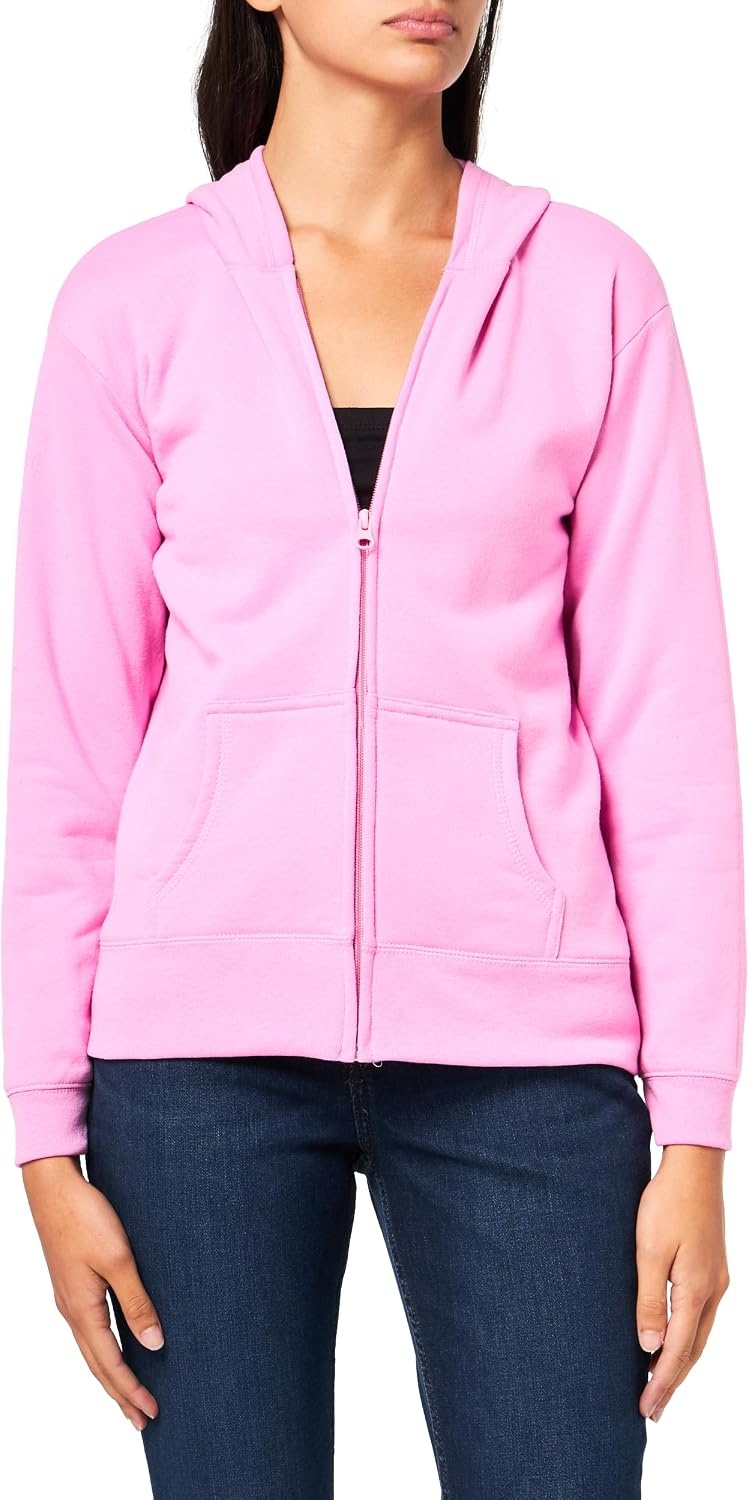 image:imageHanes Womens EcoSmart Fleece Sweatshirt for Women Soft Midweight FullZip Hoodie Sweatshirt or 14 ZipSpirited Pink