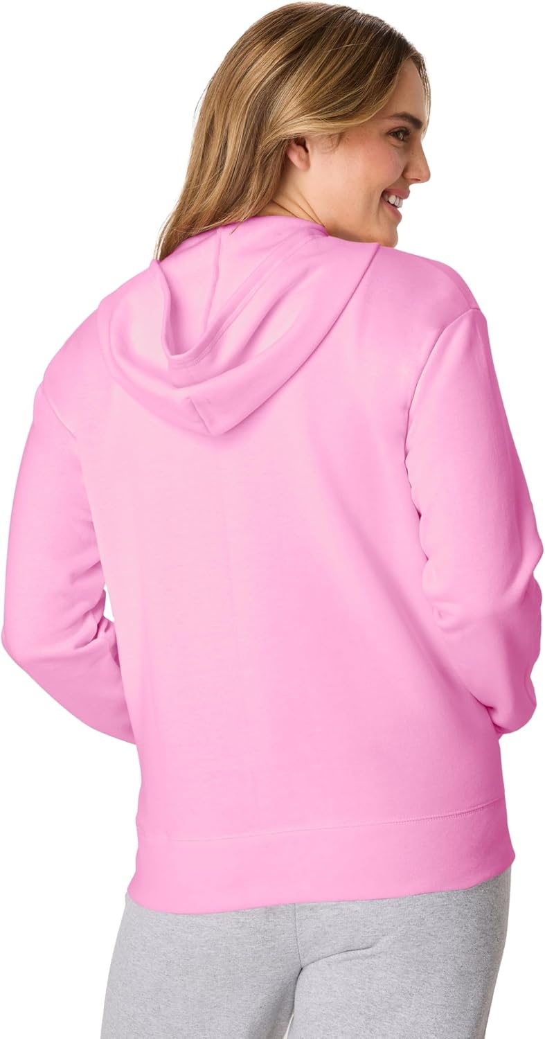 image:imageHanes Womens EcoSmart Fleece Sweatshirt for Women Soft Midweight FullZip Hoodie Sweatshirt or 14 ZipSpirited Pink