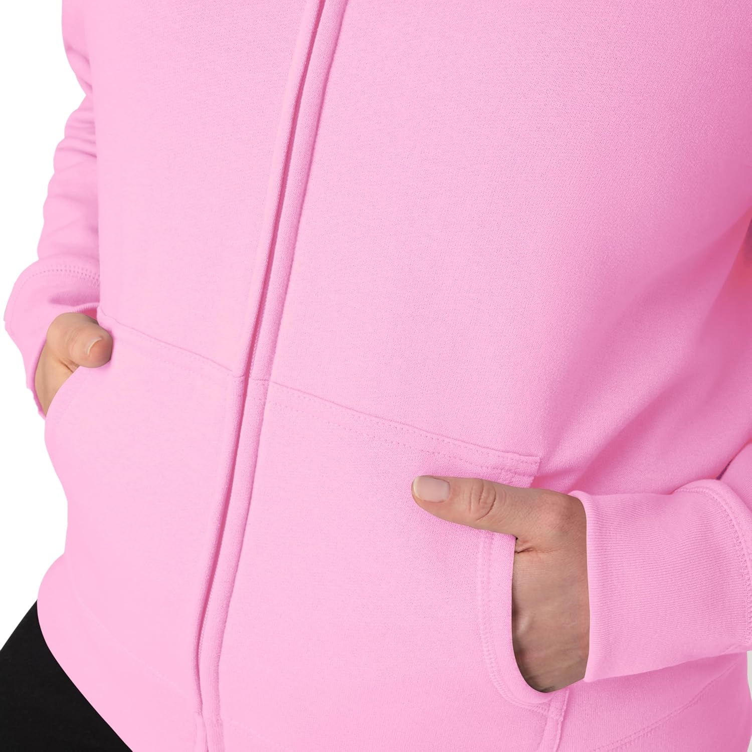 image:imageHanes Womens EcoSmart Fleece Sweatshirt for Women Soft Midweight FullZip Hoodie Sweatshirt or 14 ZipSpirited Pink