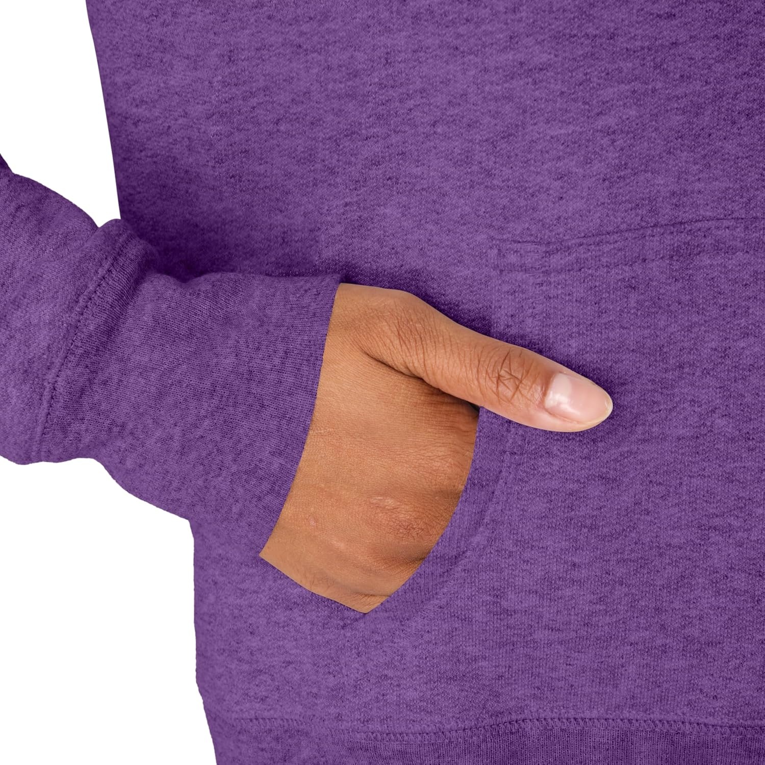 image:imageHanes Womens EcoSmart Fleece Sweatshirt for Women Soft Midweight FullZip Hoodie Sweatshirt or 14 ZipViolet Splendor Heather