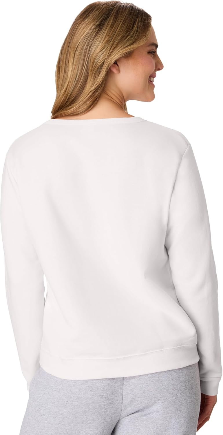 image:imageHanes Womens EcoSmart Fleece Sweatshirt for Women Soft Midweight FullZip Hoodie Sweatshirt or 14 ZipWhite