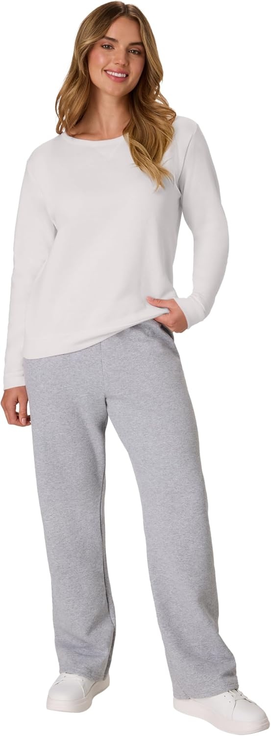 image:imageHanes Womens EcoSmart Fleece Sweatshirt for Women Soft Midweight FullZip Hoodie Sweatshirt or 14 ZipWhite