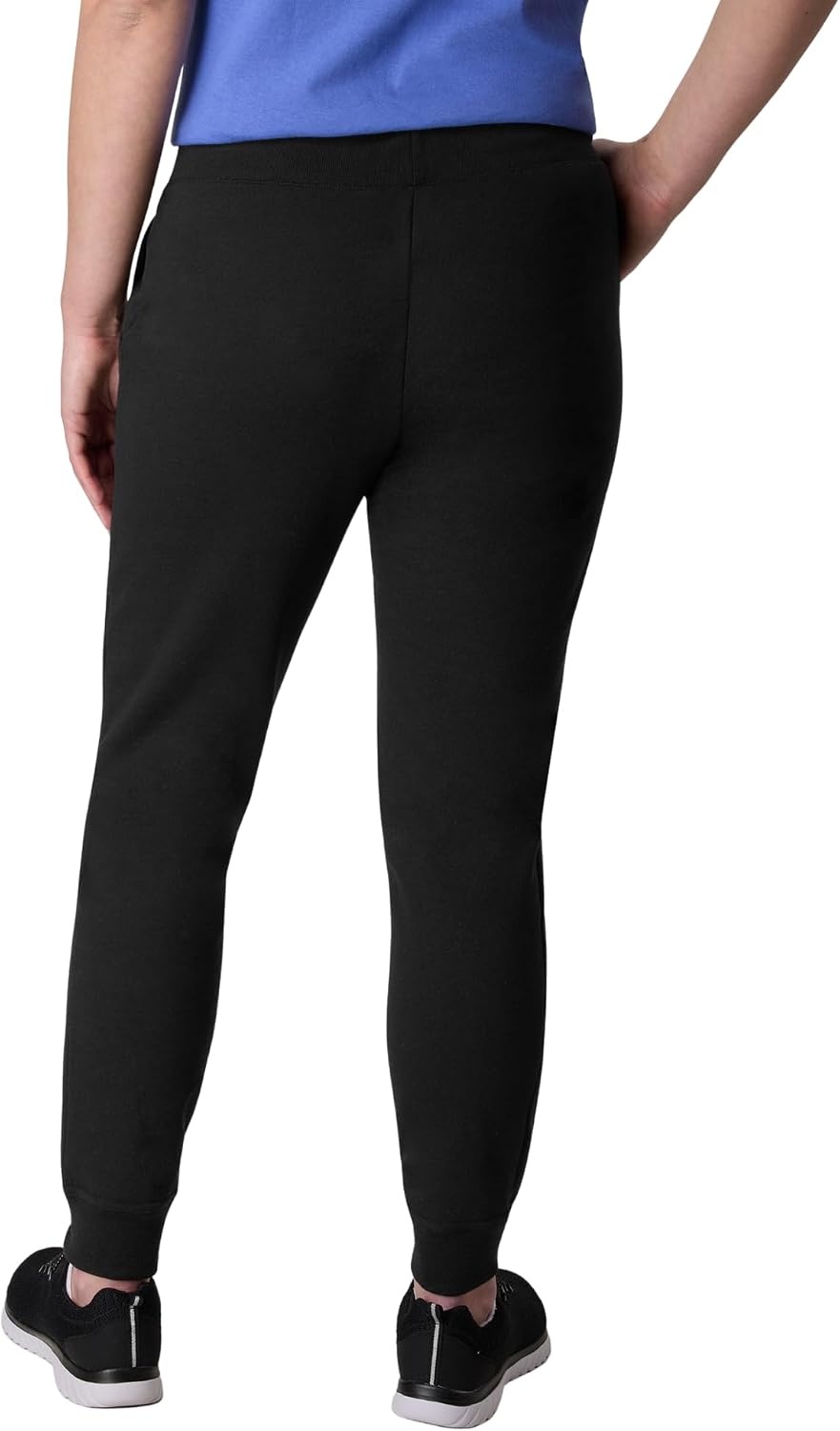 image:imageHanes Womens Sweatpants EcoSmart Fleece Joggers OpenBottom Pocketless PullOn Lounge Pants Reg amp Petite SizesEbony
