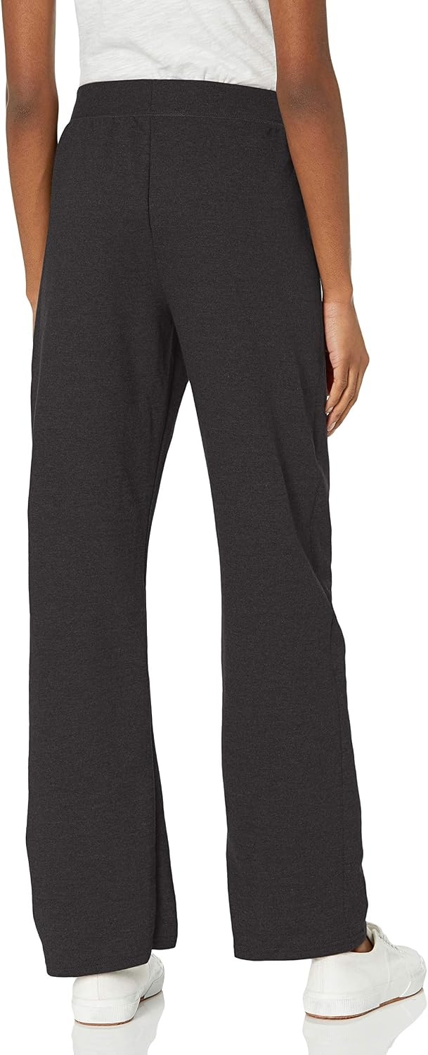 image:imageHanes Womens Sweatpants EcoSmart Fleece Joggers OpenBottom Pocketless PullOn Lounge Pants Reg amp Petite SizesEbony