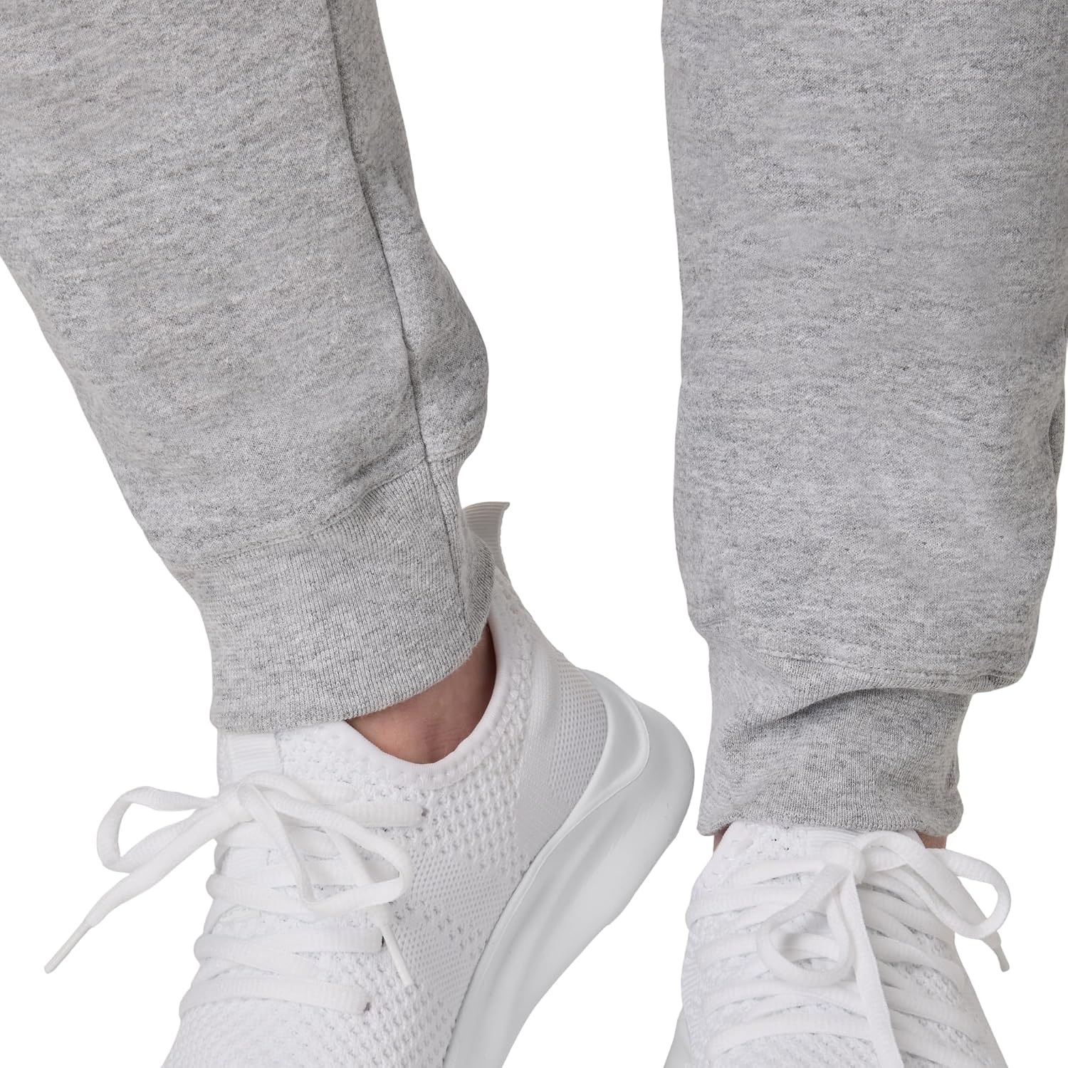 image:imageHanes Womens Sweatpants EcoSmart Fleece Joggers OpenBottom Pocketless PullOn Lounge Pants Reg amp Petite SizesLight Steel