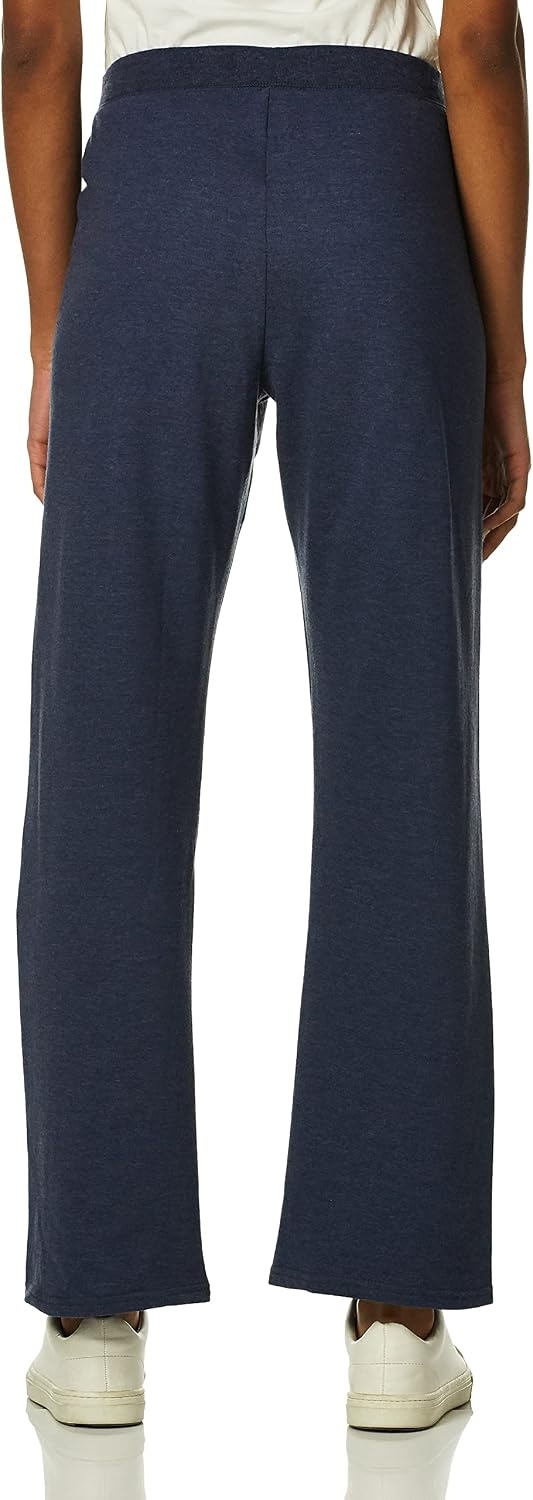 image:imageHanes Womens Sweatpants EcoSmart Fleece Joggers OpenBottom Pocketless PullOn Lounge Pants Reg amp Petite SizesNavy Heather