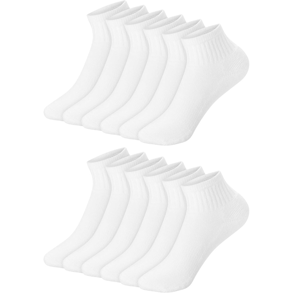image:imageHanes Boys Noshow Socks Pack 12pack Athletic Socks for Kids Moisturewicking Cushioned ComfortWhite
