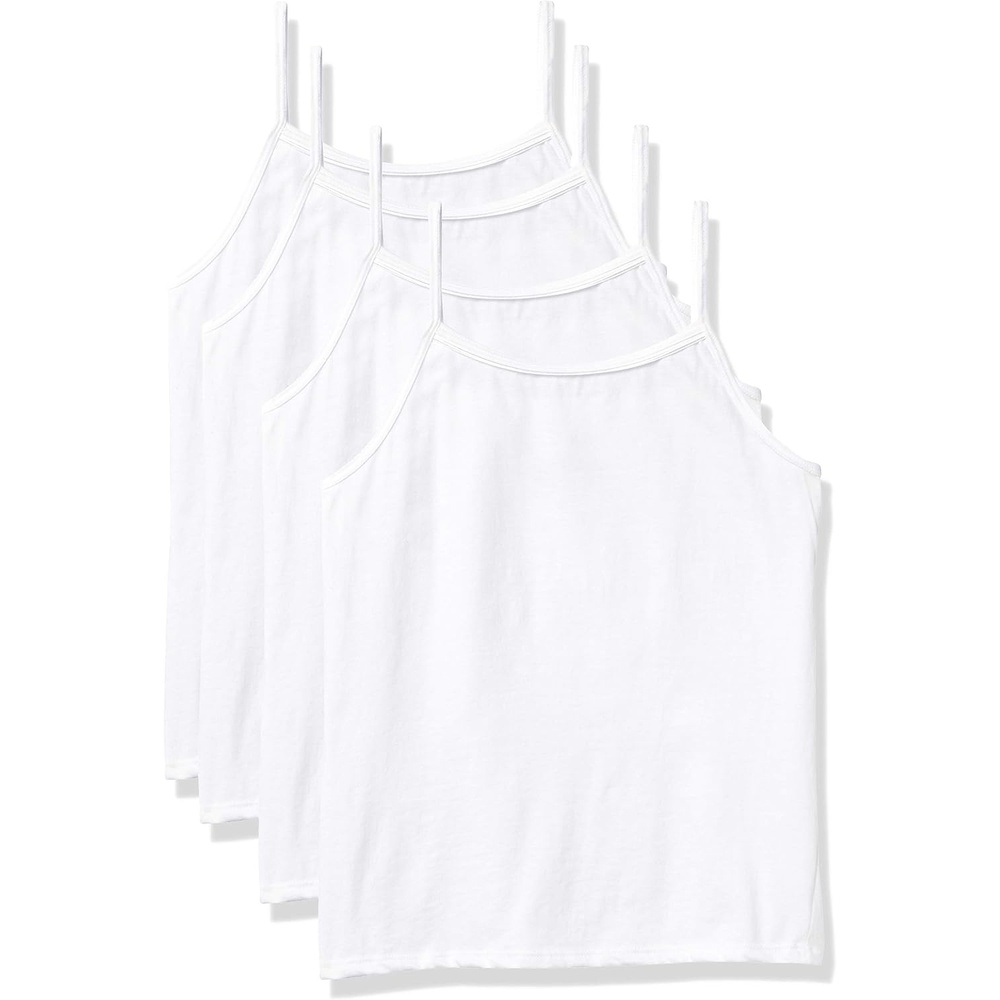 image:imageHanes Girls Camisole 100 Cotton Tagless Cami Toddler Sizing Multiple Packs amp Colors AvailableWhite