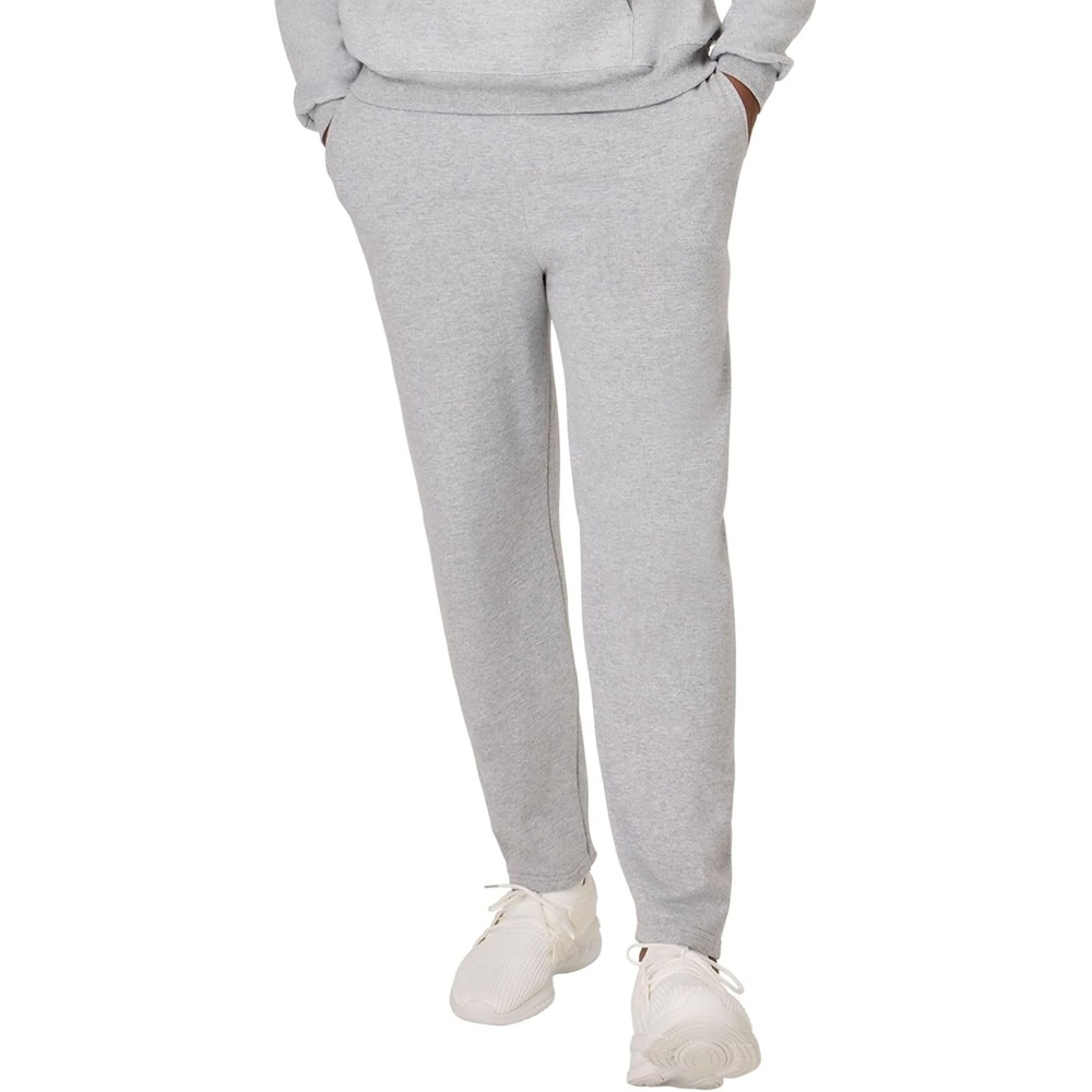 image:imageHanes Mens EcoSmart Sweatpants Athletic Lounge Pants with Pockets Open Hem Bottom Fleece PantsLight Steel