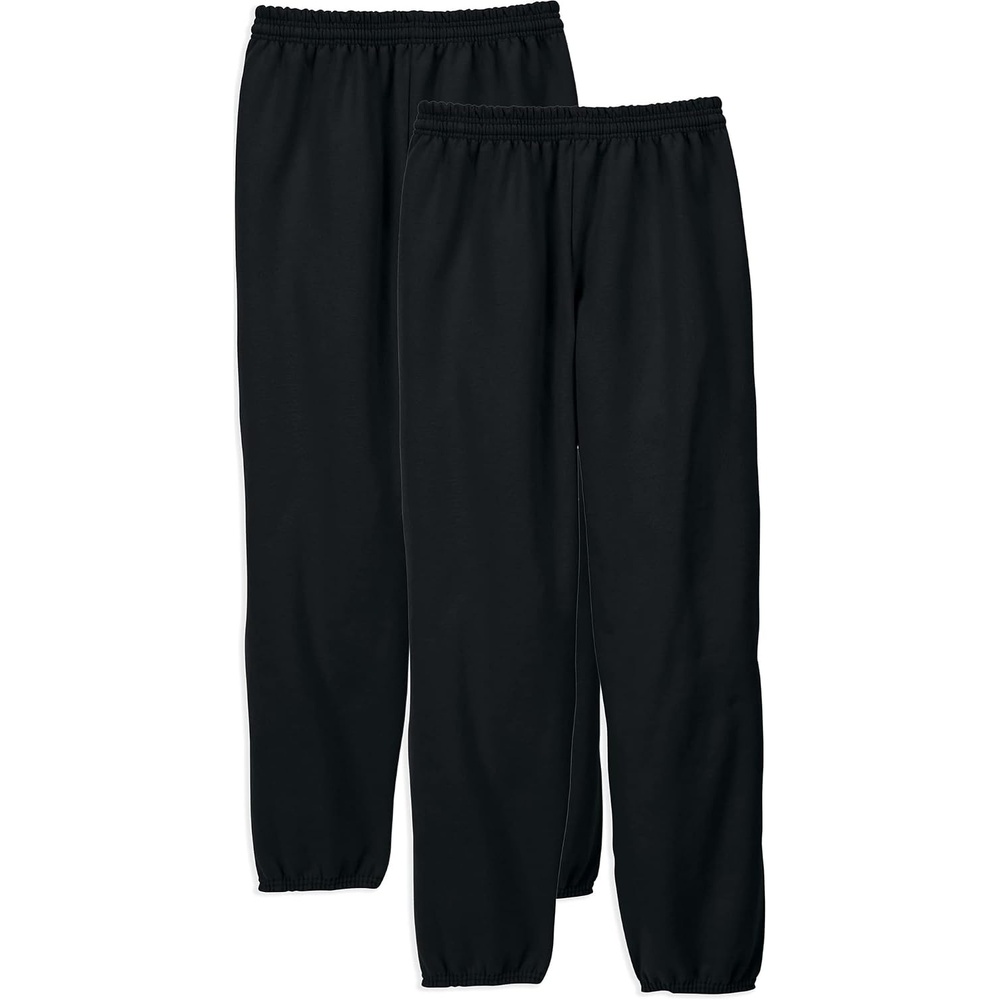 image:imageHanes Mens Ecosmart Best Sweatpants Athletic Lounge Pants with Ced CuffsBlack 2 Pack