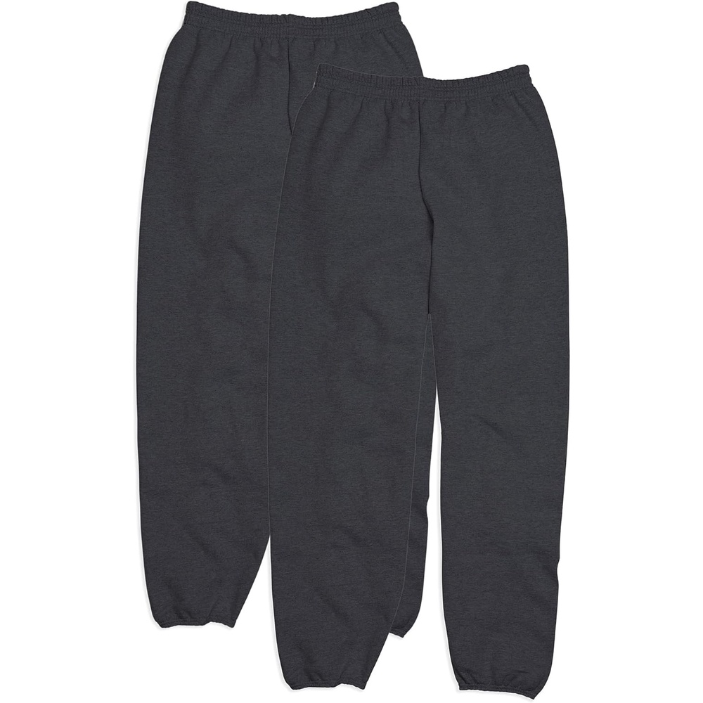 image:imageHanes Mens Ecosmart Best Sweatpants Athletic Lounge Pants with Ced CuffsCharcoal Heather 2 Pack