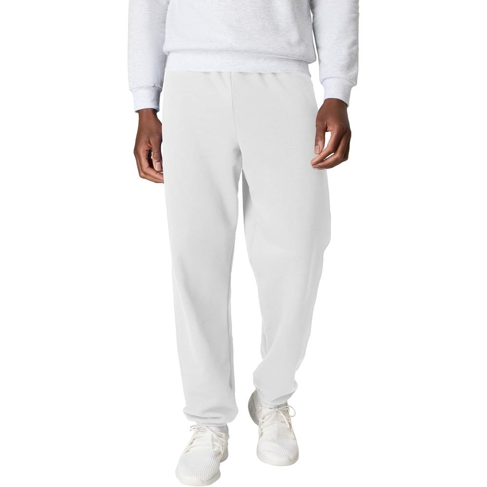 image:imageHanes Mens Ecosmart Best Sweatpants Athletic Lounge Pants with Ced CuffsWhite 1 Pack
