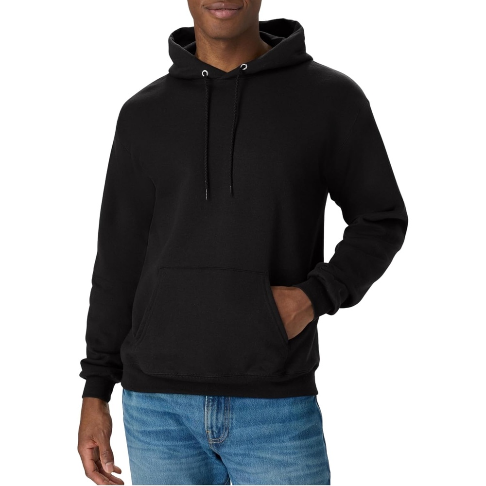 image:imageHanes Mens Hoodie EcoSmart Fleece Hooded Sweatshirt for Men amp Women Midweight Fleece Big amp Tall AvailableBlack