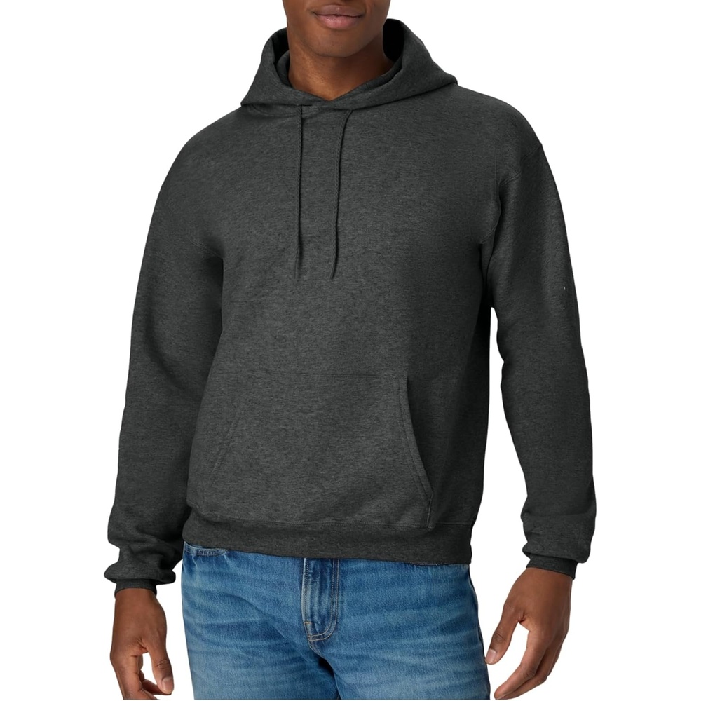 image:imageHanes Mens Hoodie EcoSmart Fleece Hooded Sweatshirt for Men amp Women Midweight Fleece Big amp Tall AvailableCharcoal Heather