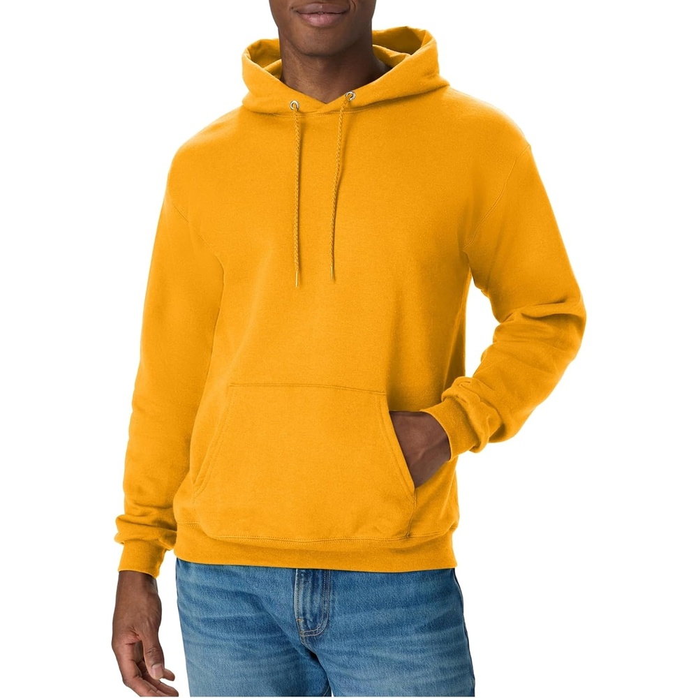 image:imageHanes Mens Hoodie EcoSmart Fleece Hooded Sweatshirt for Men amp Women Midweight Fleece Big amp Tall AvailableGold