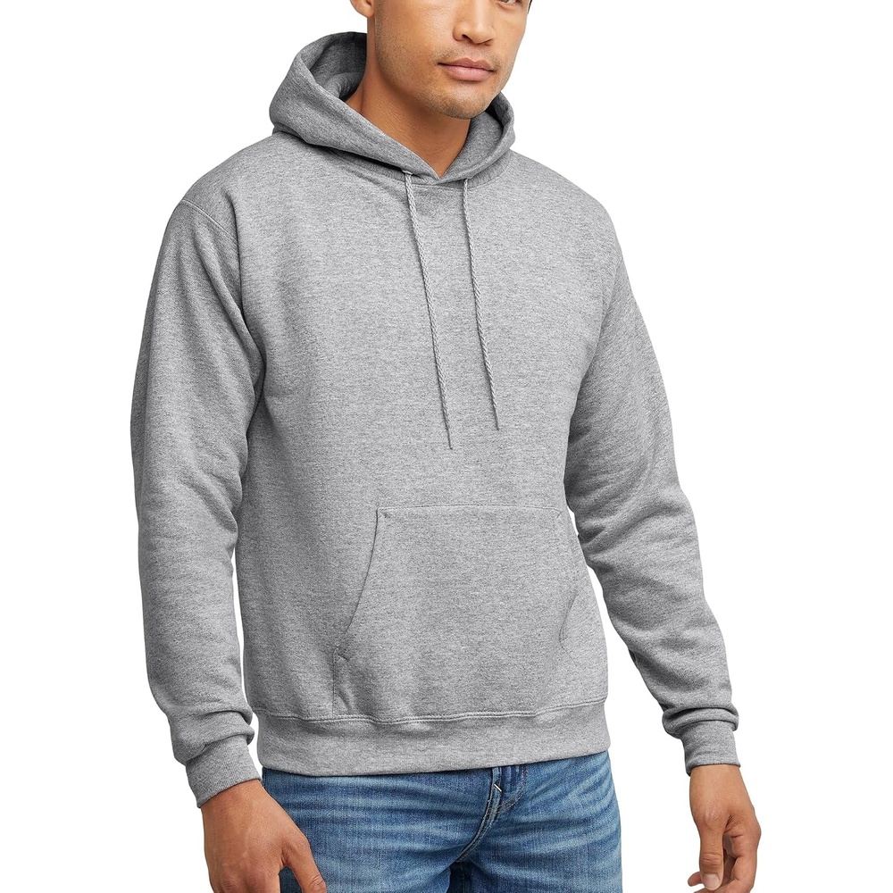 image:imageHanes Mens Hoodie EcoSmart Fleece Hooded Sweatshirt for Men amp Women Midweight Fleece Big amp Tall AvailableLight Steel