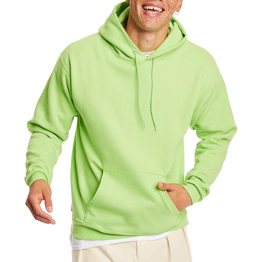 image:imageHanes Mens Hoodie EcoSmart Fleece Hooded Sweatshirt for Men amp Women Midweight Fleece Big amp Tall AvailableLime