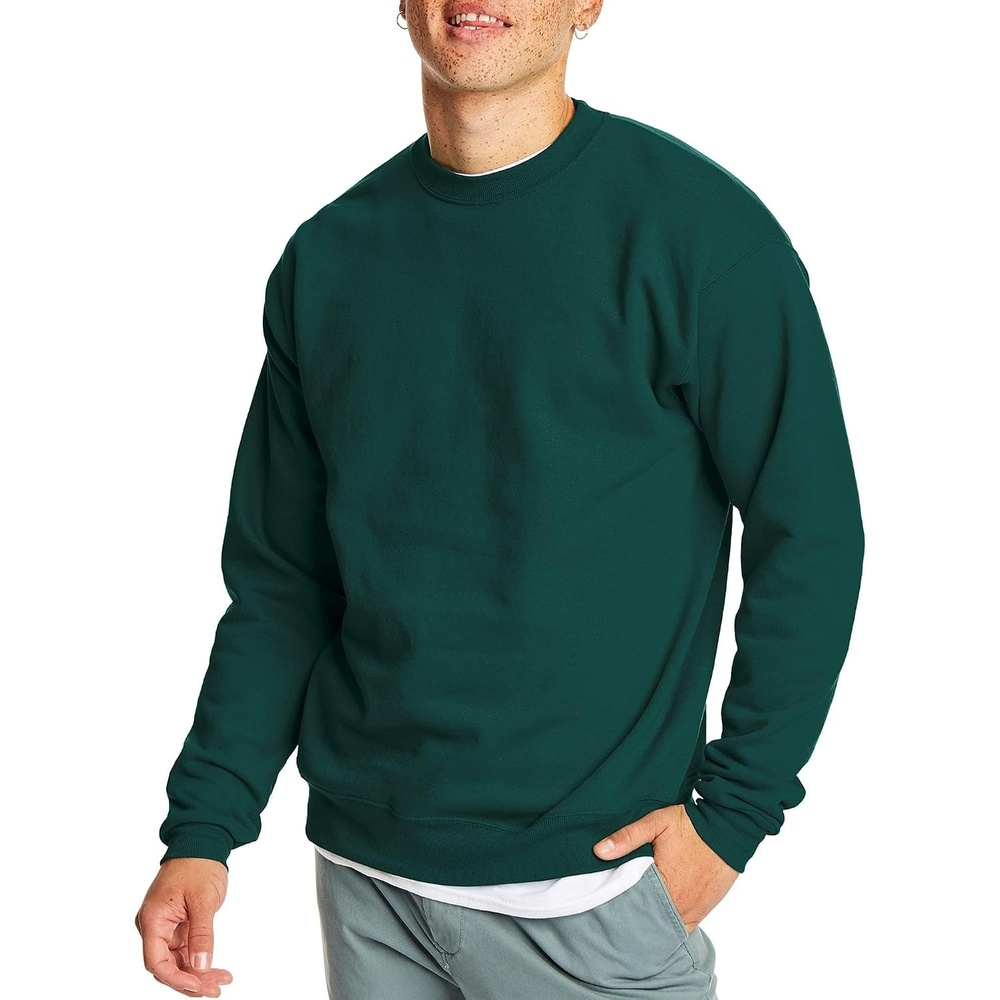 image:imageHanes Mens Sweatshirt EcoSmart Fleece Crewneck Sweatshirt Big amp Tall Available 1 or 2PackDeep Forest 1 Pack