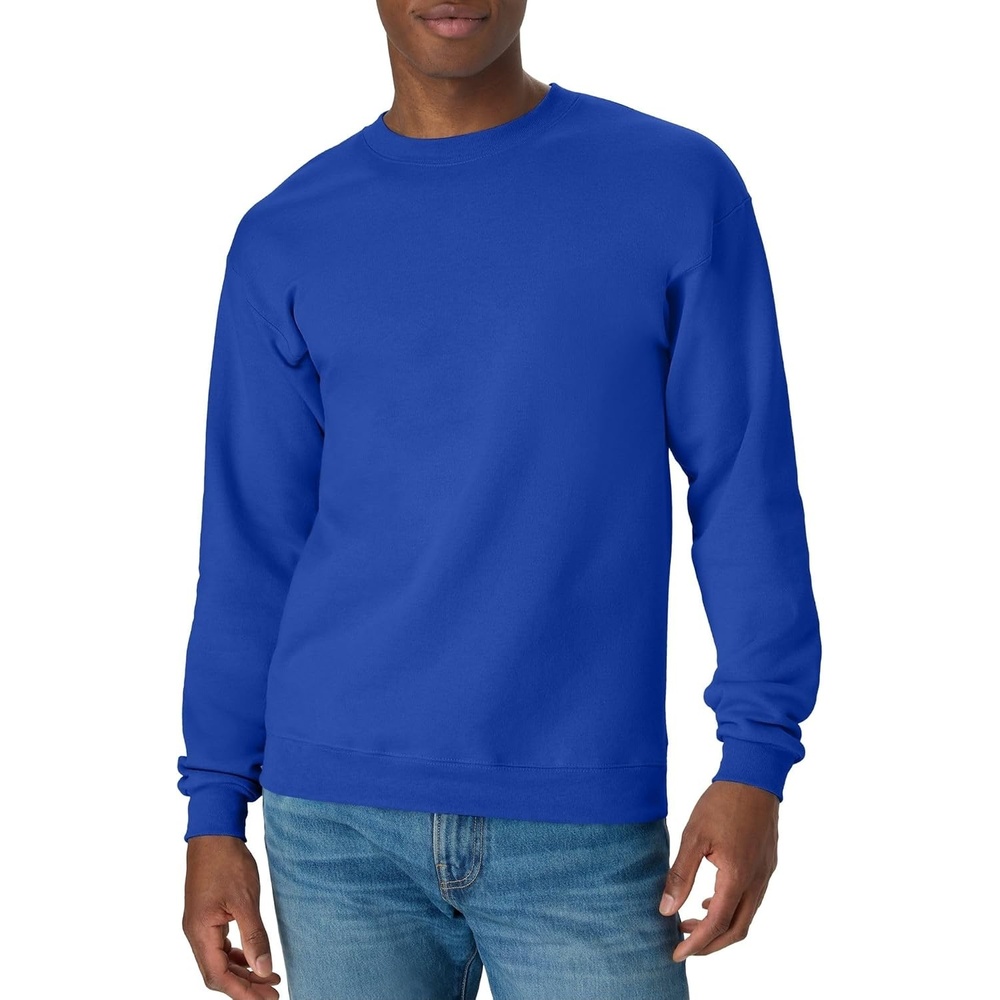 image:imageHanes Mens Sweatshirt EcoSmart Fleece Crewneck Sweatshirt Big amp Tall Available 1 or 2PackDeep Royal