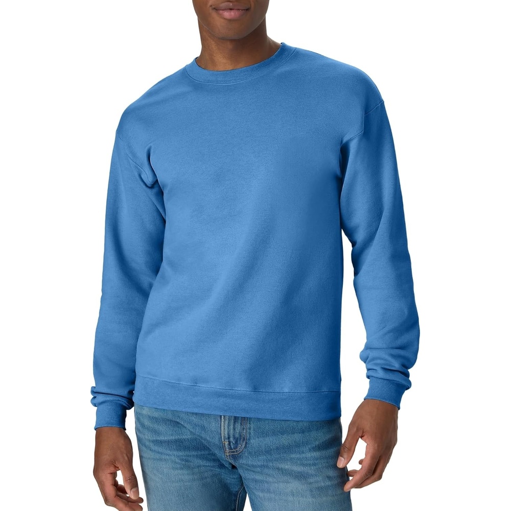 image:imageHanes Mens Sweatshirt EcoSmart Fleece Crewneck Sweatshirt Big amp Tall Available 1 or 2PackDenim Blue