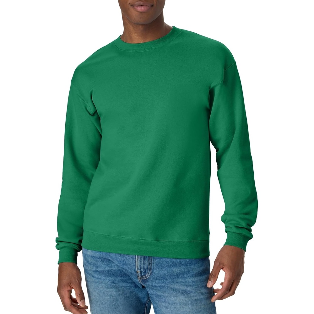 image:imageHanes Mens Sweatshirt EcoSmart Fleece Crewneck Sweatshirt Big amp Tall Available 1 or 2PackKelly Green