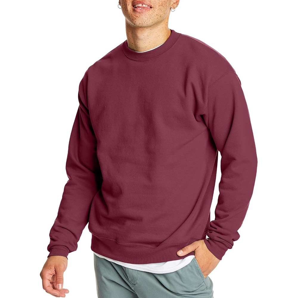 image:imageHanes Mens Sweatshirt EcoSmart Fleece Crewneck Sweatshirt Big amp Tall Available 1 or 2PackMaroon 1 Pack
