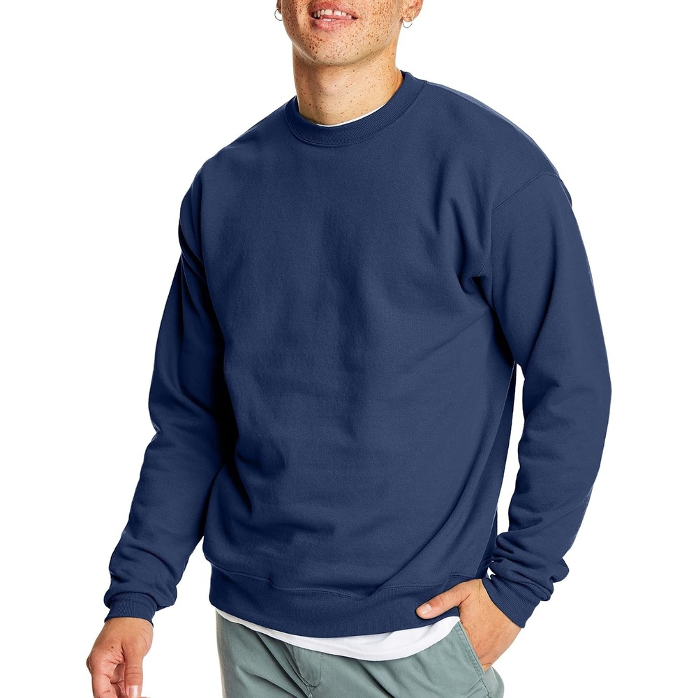 image:imageHanes Mens Sweatshirt EcoSmart Fleece Crewneck Sweatshirt Big amp Tall Available 1 or 2PackNavy 2 Pack
