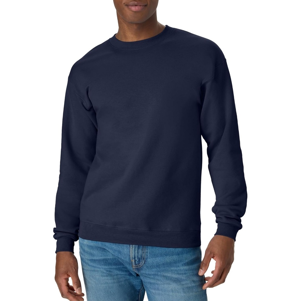 image:imageHanes Mens Sweatshirt EcoSmart Fleece Crewneck Sweatshirt Big amp Tall Available 1 or 2PackNavy