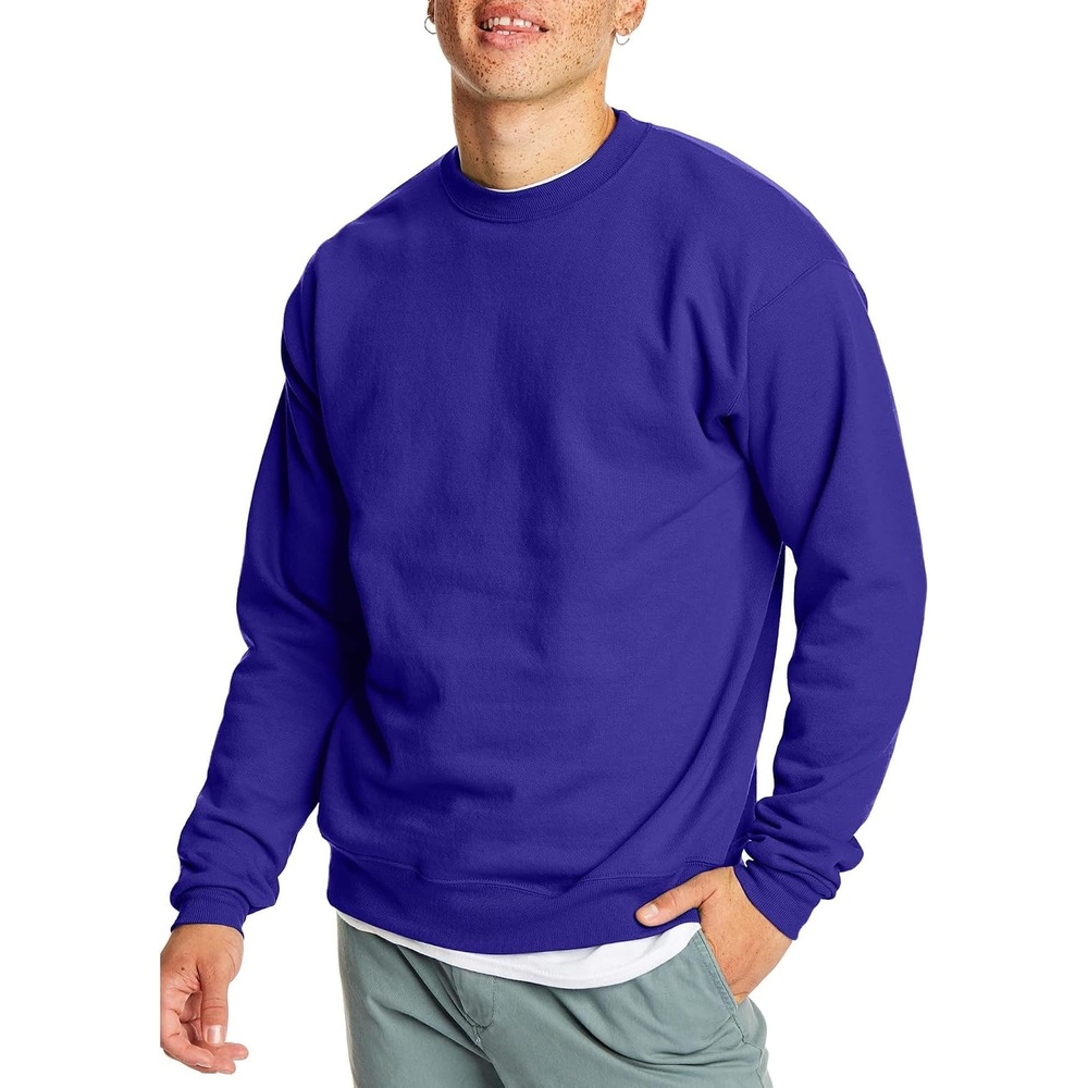 image:imageHanes Mens Sweatshirt EcoSmart Fleece Crewneck Sweatshirt Big amp Tall Available 1 or 2PackPurple 1 Pack
