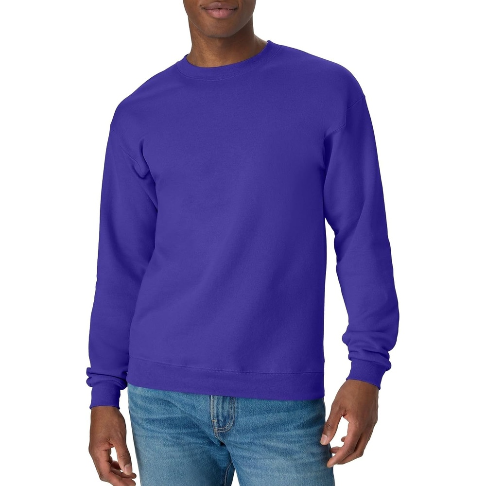 image:imageHanes Mens Sweatshirt EcoSmart Fleece Crewneck Sweatshirt Big amp Tall Available 1 or 2PackPurple
